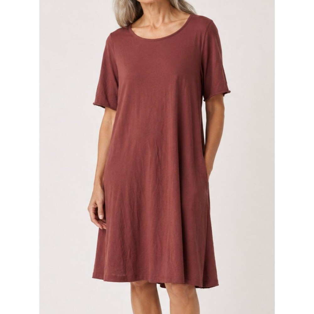 Wool& Woolland Merino wool blend Raw Hem Sleeve Shirt Dress Womens Size Large